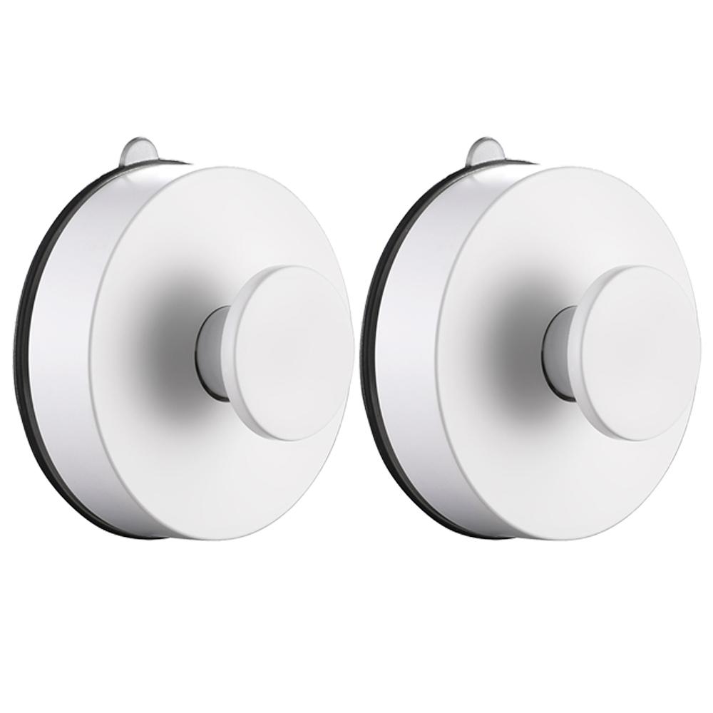 

2 шт. Смешанные Крючки-присоски с сильным вакуумным присосом, Многоразовые Сверхмощные Настенные Крючки-вешалки для дома, ванной комнаты, кухни, душа, 6 цветов белый