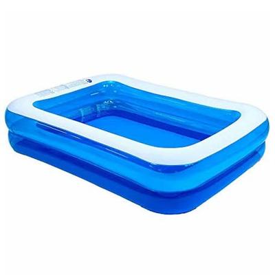 JILONG Riesen Rechteckpool 200cm (200x150x50cm) (Aufblasbare Größe) mit großem Luftstopper und Ablassstopfen, JL-687942 BL