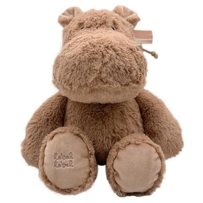 Etiqueta Etiqueta Etiqueta Animal de Peluche Animal Mullido Bebé Primer Juguete Regalo para Bebé Presente 38cm Aprox.. (Hipopótamo/Latte)
