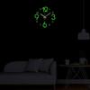 Round Luminous Wall Clock Glow In Dark Wooden Silent NonTicking Modern Style for Bedroom Decor