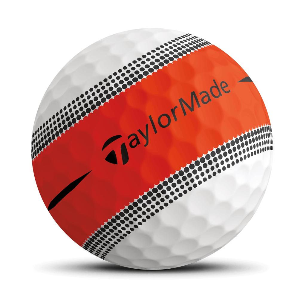 TaylorMade TMJ24 TourResp Stripe ORG (12-Pack) Tour Response Stripe Orange Golf Balls, 2024 Model