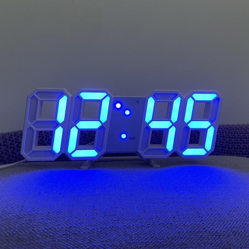 Clock 3D LED Digital Alarm Clock Wall Decor Time/date/temperature Display For Home/kitchen/office Clocks Decor Table Clocks