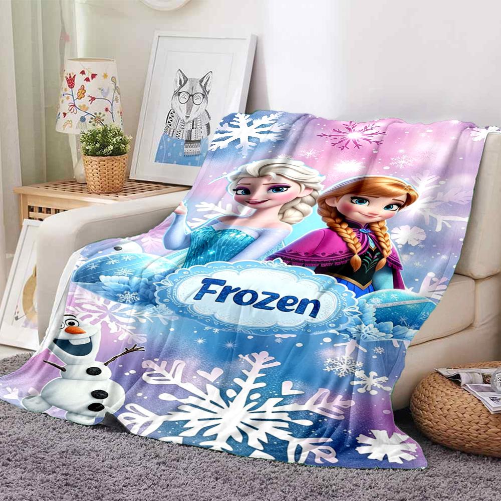 1Pc Frozen Magic Adventure Blanket Soft And Comfortable Casual Warm Camping Travel Christmas Halloween Xmas Gift Em92411