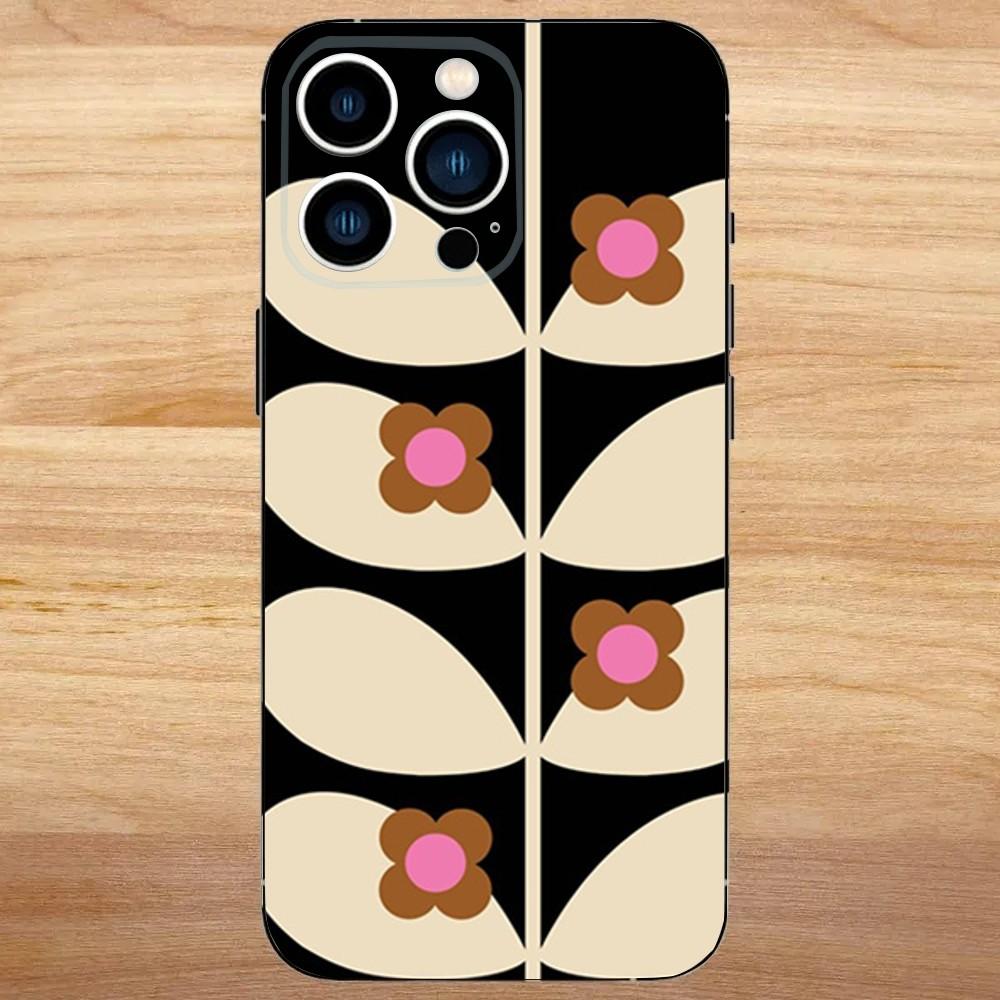 

Multi Stem Orla K-Kiely Folio Phone Case For iPhone 16,15,14,13,12,11,Mini,Pro,SE,MAX White Matte Shockproof Cover iPhone11PRO