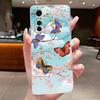 For Vivo Y73S Case Popular Flower Butterfly Phone Case Clear Soft TPU Silicone Back Cover For VivoY73S Y73 S Casing Bumper Shell