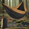 Parachute Hammock with Hammock Straps and Black Camping Survival Travel Carabiner Solid Color Double Person Outdoor Furniture