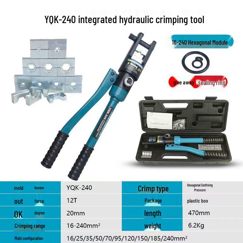 Manual Hydraulic Wire Crimper for Copper/Aluminum Terminals (YQK Series)