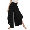 Pantaloni Culotte da Donna Vita Alta Elastica Orlo Irregolare Lunghezza alla Caviglia Colore Unito Cavallo Profondo Morbidi Traspiranti Pantaloni Femminili