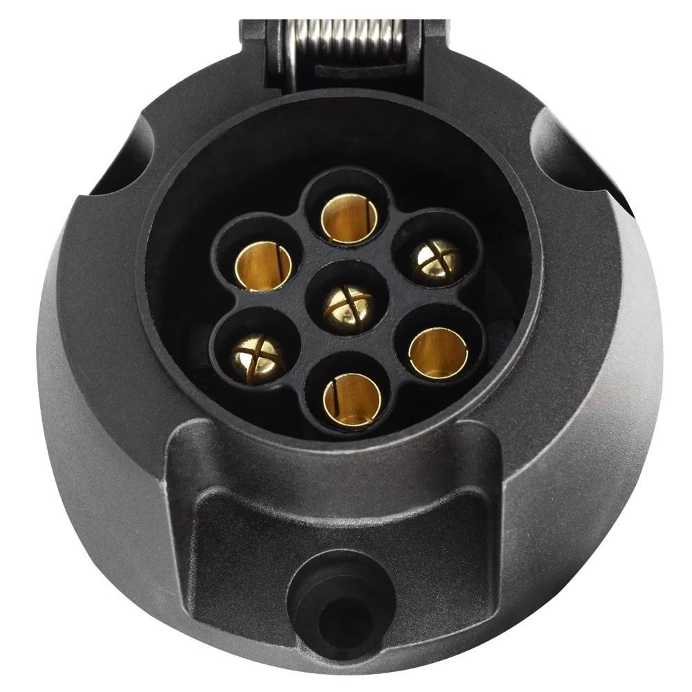 Durable European Towbar Protector Connections Transfer Signal 7 Pin Trailer Electrics Connector Plug Adapter For Caravan