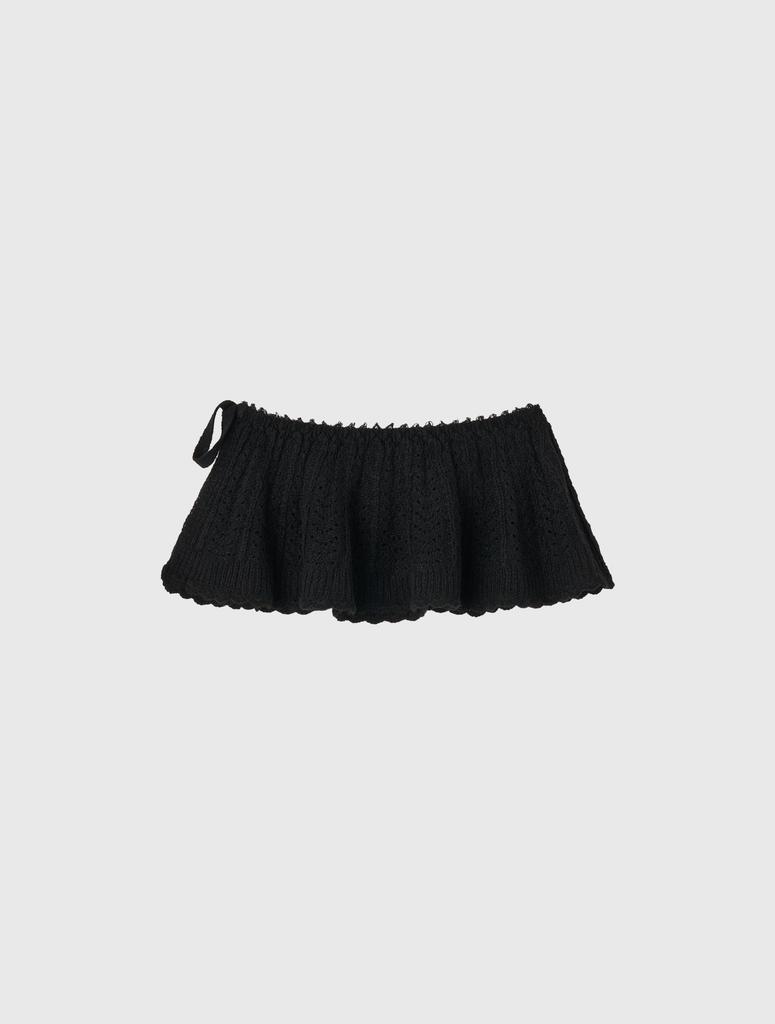 General Idea Scallop Mini Layered Skirt [Black] / Wbe3L13511