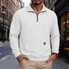 Men's Quarter-Zip Sweatshirt with Pocket, Long Sleeve Pullover for Casual Wear