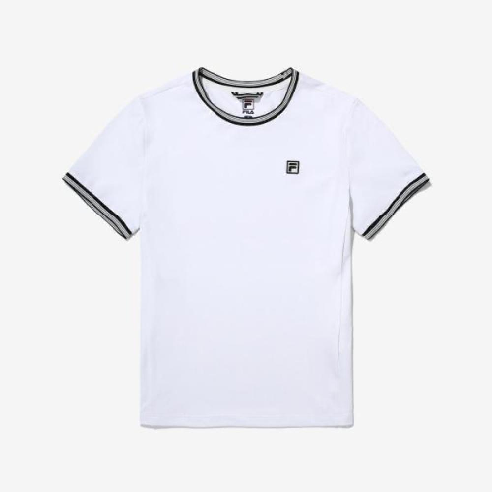 

Футболка FILA с короткими рукавами и воротником-стойкой из пике FS2RSG2352FWHI