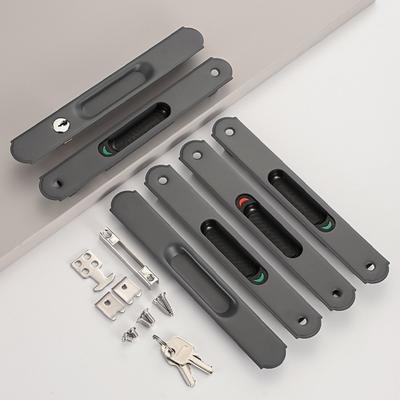 New Stainless Steel Sliding Door Lock Durable Invisible Window Latch Embedded Lock Handle Lock Sliding Door