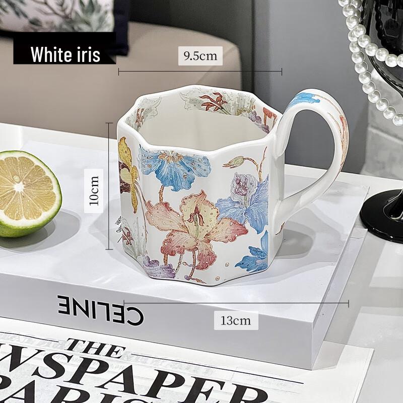 

Vintage Iris Oil Painting Ceramic Mugs