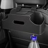 Car Seat Back Organizer Rear Seat Car Storage Box Car Back Seat Organizer with 2 Drink Cup Holder Tissue Box Hooks for Kids