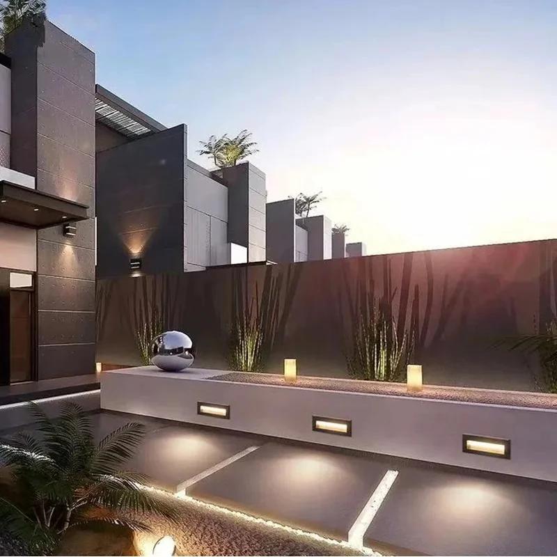 

Наружный водонепроницаемый светильник для лестницы 6 Вт, светодиодные квадратные настенные светильники AC85-260 В, крыльцо, балкон, сад, внутренний настенный светильник для ступеней Warm light