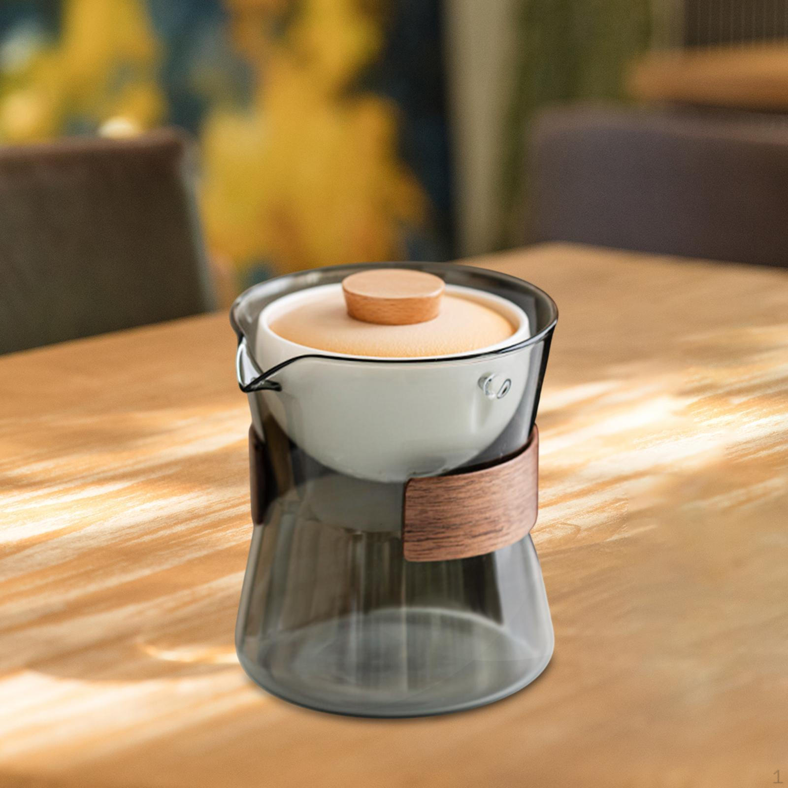 

Стеклянный чайник Цветущий и рассыпной лист столовая посуда съемный портативный чайник Гун-фу gray and orange lid