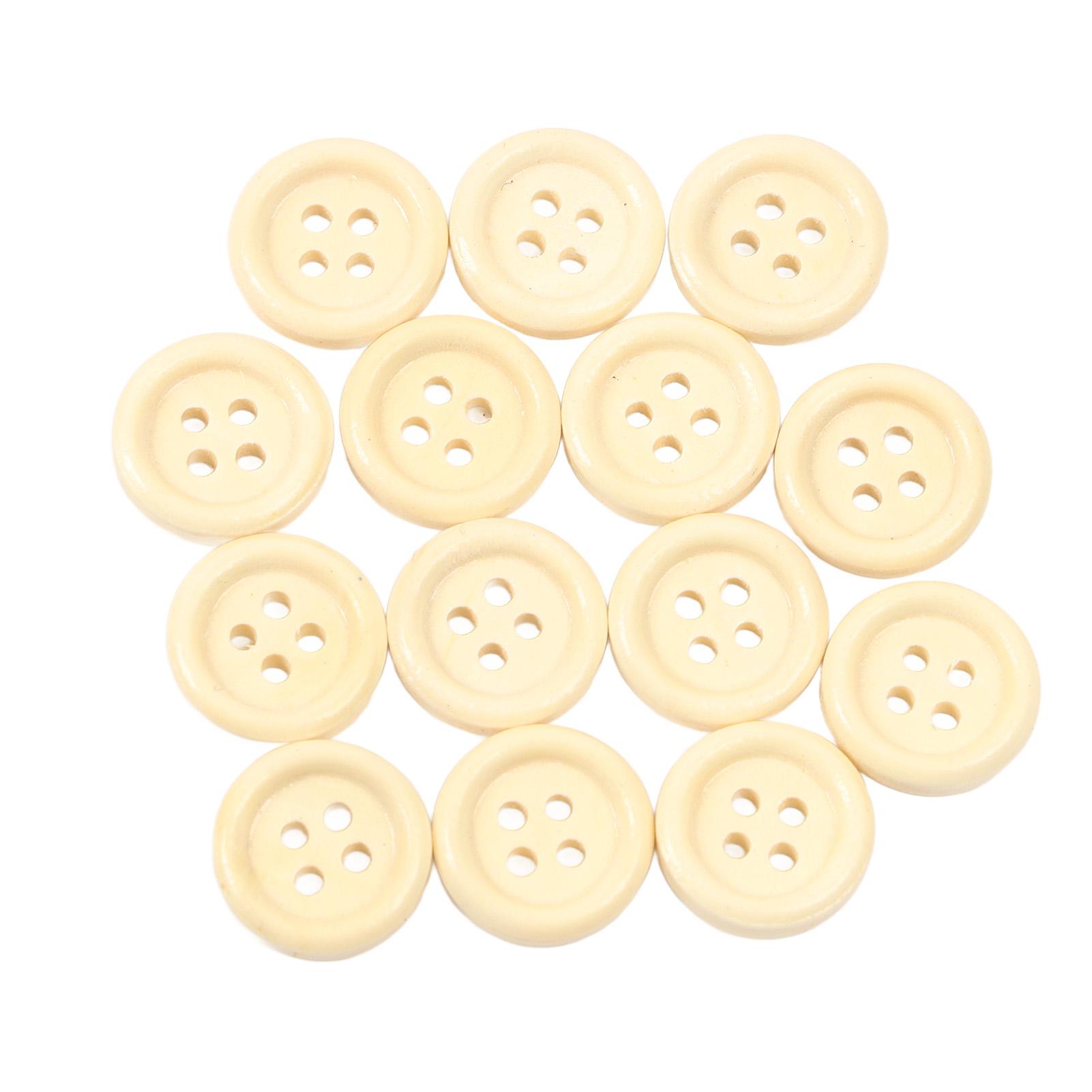 

1000 шт. Деревянные пуговицы 15 мм Круглые деревянные пуговицы 4 отверстия Маленькие деревянные пуговицы для шитья одежды