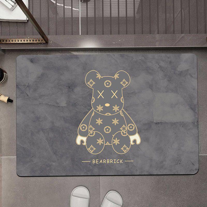 Water Absorbent Floor Mats Imitation Diatom Mud Bathroom Cartoon Entry Door Bathroom Quick Drying Toilet Foot Mats Carpet Home
