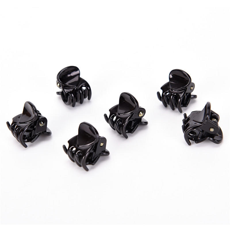 Fashion Women Girls 12Pcs Black Plastic Mini Hairpin 6 Claws Hair Clips Clamps Fashion Women Girls 12Pcs Black Plastic Mini Hairpin 6 Claws Hair Clips Clamps