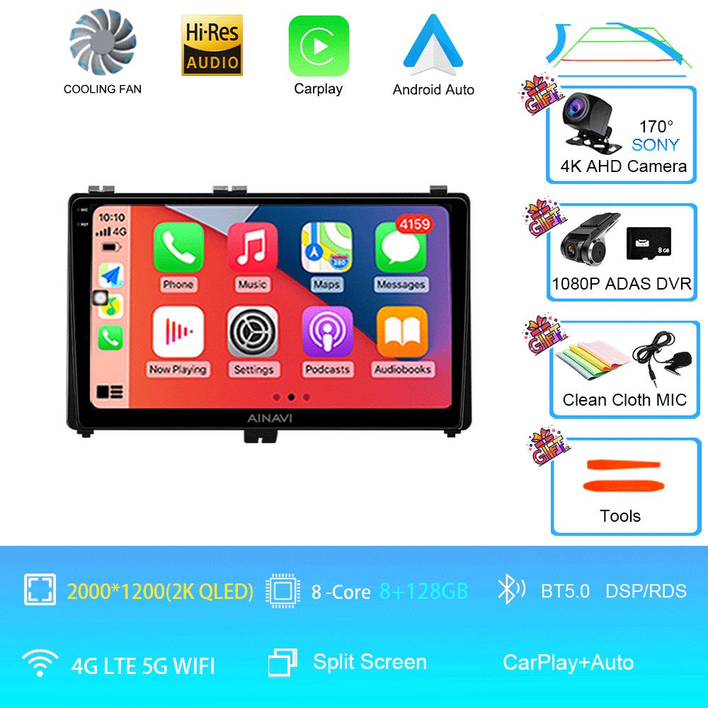 9" Android 14 Car Radio For Toyota Prius V Plus Alpha 2012 2013 2014 2015 Stereo Player GPS Navigation Carplay Auto LHD RHD DVD