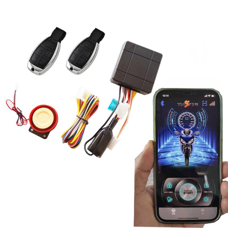 Универсальная противоугонная сигнализация для мотоцикла 12 В с приложением Bluetooth, регулируемой вибрацией и английским интерфейсом