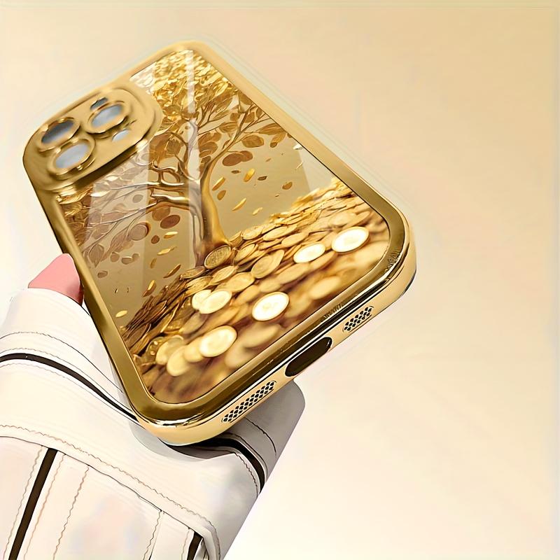 Coque de téléphone en verre plaqué électrique, adaptée pour iPhone 17, 16, 15, 14, 13, 12, 11pm Pro Plus et autres modèles de téléphone.
