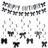 Roze Strik Verjaardag Feest Decoraties Set: Banner & Slingers