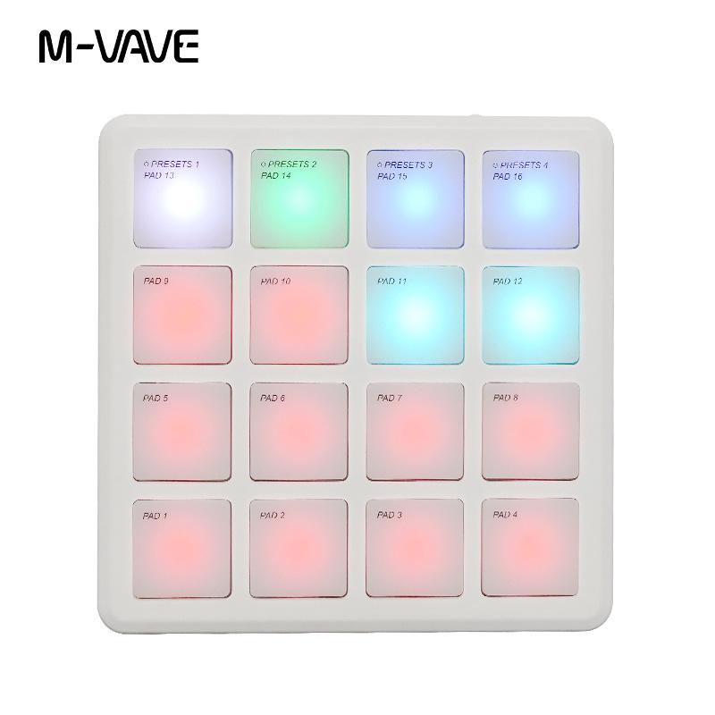 Taşınabilir RGB MIDI Davul Pad DJ Klavye Kontrolcüsü