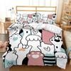 3D Cartoon Pigs Cats Bedding Set Cute Animals Duvet Cover Double Queen King Twin Full Size Kids Girls Polyester Duvet Cover Set