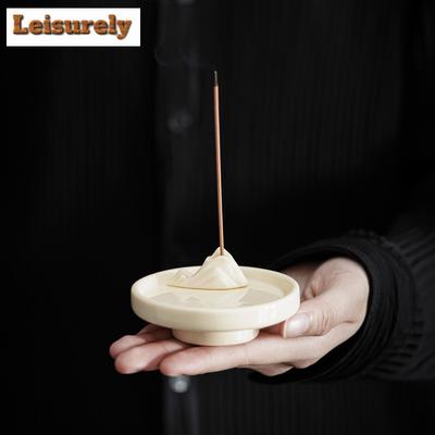 High Foot Discal Incense Holder Vintage Zen Garden Incense Burners Consecrate Smell Distributor Censer Buddhism Ornaments Craft