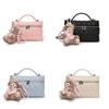 Modern Duffy Pendant Grid Texture Pu Handbag For Urban Daily Use