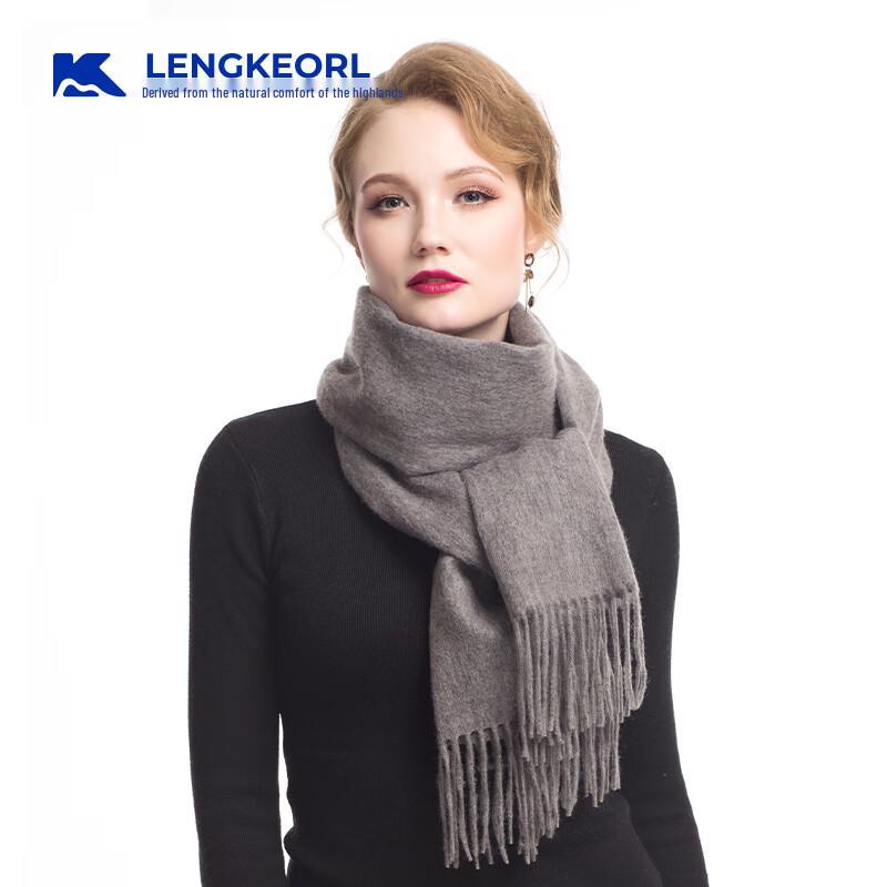 Lingke Women's Solid Cashmere Blend Scarf