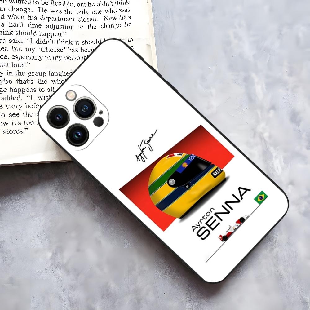 Ayrton Senna F1 Phone Case for iphone 15 14 Pro 13 Mini 11 12 Max Xr X Xs 8 Plus Shockproof Back Cover