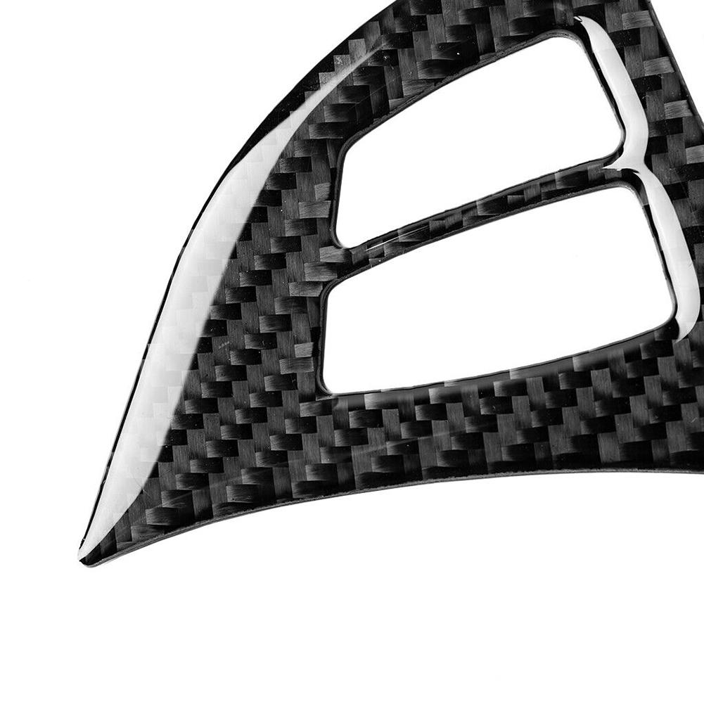 Carbon Fiber Steering Wheel Button Frame Decoration Cover Trim For BMW E70 2008-2013 Auto Styling Car Accessories