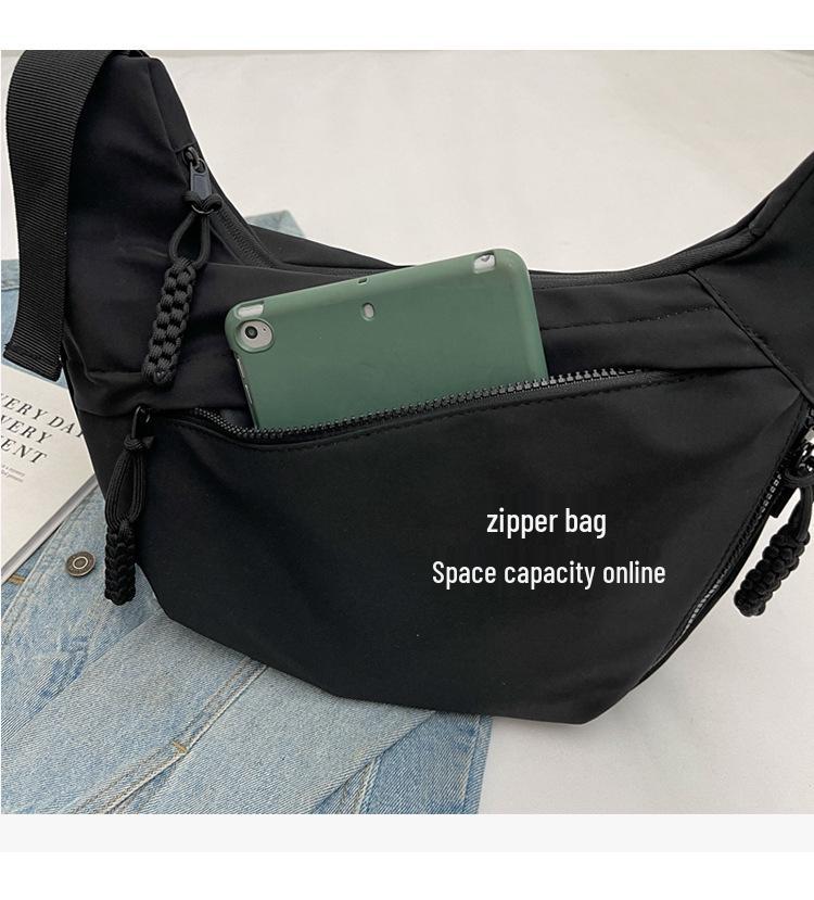Vielseitige Knödeltasche für Damen: Einfarbige Nylon-Umhängetasche 2026 Edition
