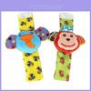 Baby Elephant Monkey Wrist Rattle Toy With Soft Fabric Material For Early Education And Sensory Development