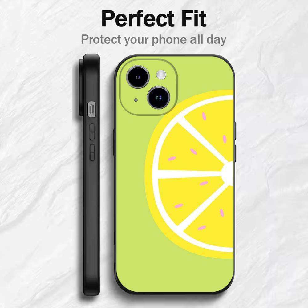 Summer Fruit  Phone Case For 17 16 15 14 13 12 11 Mini XS XR X 6S 6 Pro Max Plus Black Soft Cover