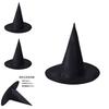 Black Oxford Cloth Wizard Hat For Halloween Costume Magical And Enchanting Witch Hat For Harry Potter Fans L)