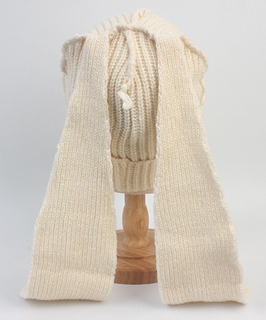 Yunibeosyeolkemiseuteuli Rabbit Long Ear Ivory Beanie Rabbit Beanie
