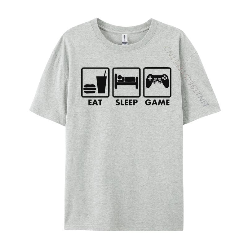 Eat Sleep Game Tshirt Cute Game Controller Cotton Men Tshirts Personalized Tops Tees Graphic T Shirts Men Oversized