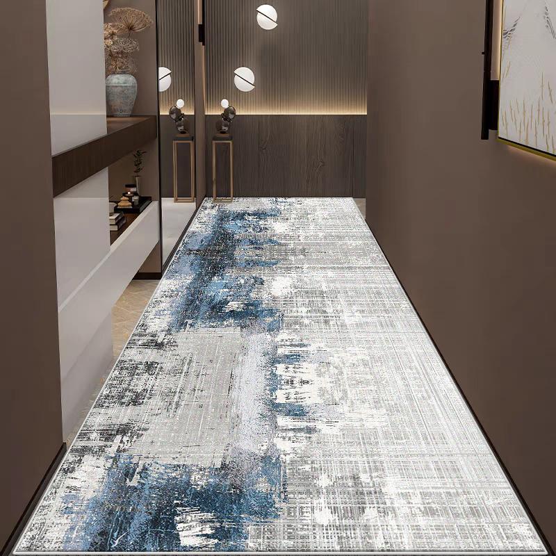 Moderner Flurläufer Teppich für Flur Wohnzimmer Dekoration Heim Gang Bodenmatten Luxus Eingangsbereich Dekor Bereich Langer Streifen Teppich