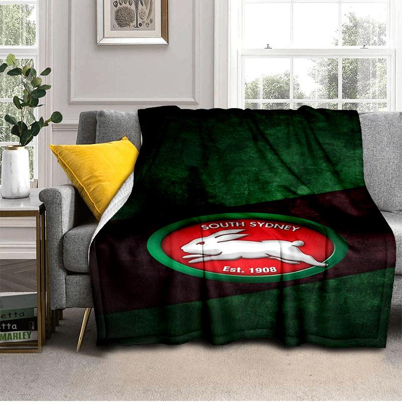 Coperta con Design del Logo dei Rabbit NRL Adatta per Divani, Letti, Uffici e Campeggio - Regalo Perfetto per Halloween Natale