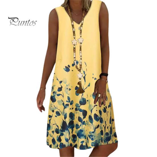 

Летнее женское платье градиентного цвета без рукавов с V-образным вырезом и принтом трапециевидной формы, свободное в богемном стиле, пляжный сарафан для повседневного отдыха, платье миди длиной до колена XL