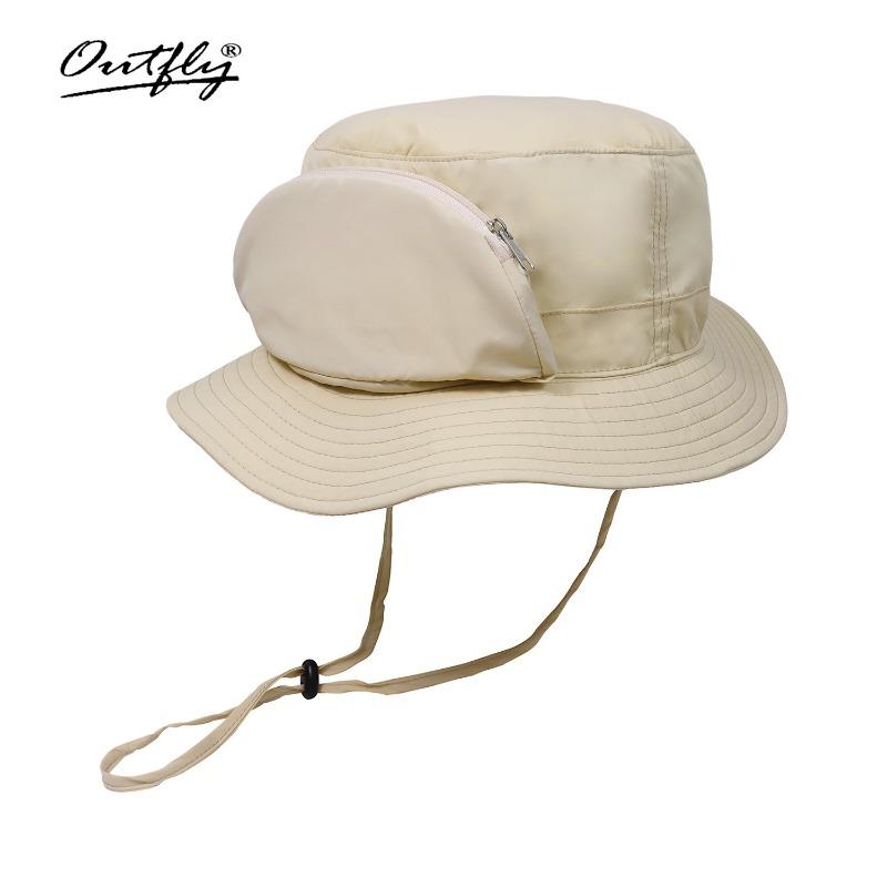 Sun Hat with Glasses Bag, Men's and Women's Summer Outdoor Sun Hat, Light and Breathable, Can Store Beach Sun Protection Hat