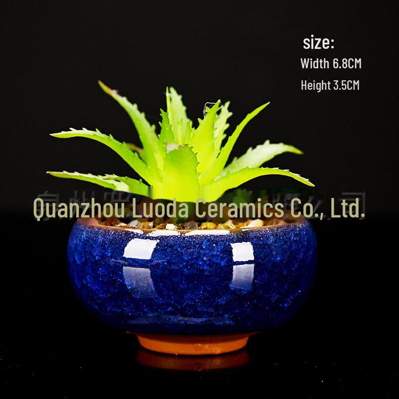 Mini ice Crack keramický sukulentní hrnec