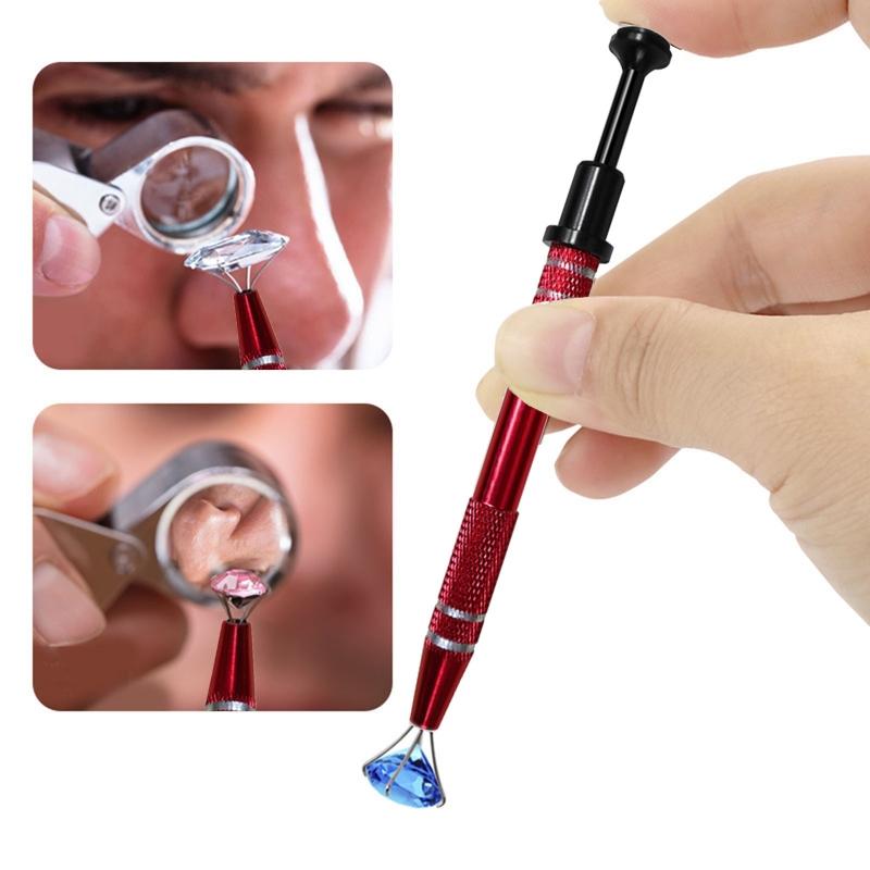 Schmuck-Aufhebewerkzeug 4-Zinken Diamant-Klaue Pinzette Teile Perlen Edelstein-Klaue Pinzette Sammler Schmuckherstellung Schmuckwerkzeuge