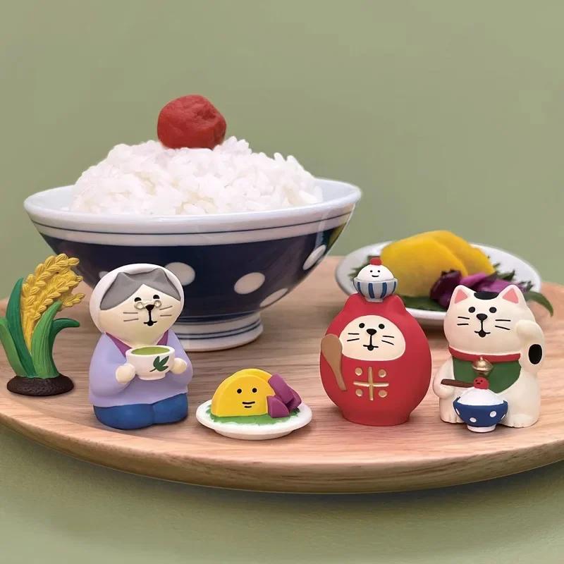 Japanese Harvest Season Scene Decoration ZAKKA Fashion Play Gift Scarecrow Cat Toy DIY Resin Craft Small Decoration