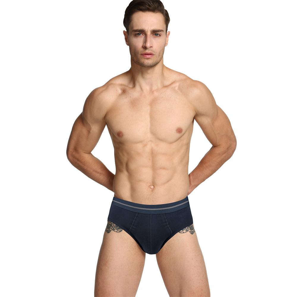 Men's Underwear Cotton Briefs Sexy U-convex Underpants Solid Color Undies Man Knickers M L XL XXL 3XL