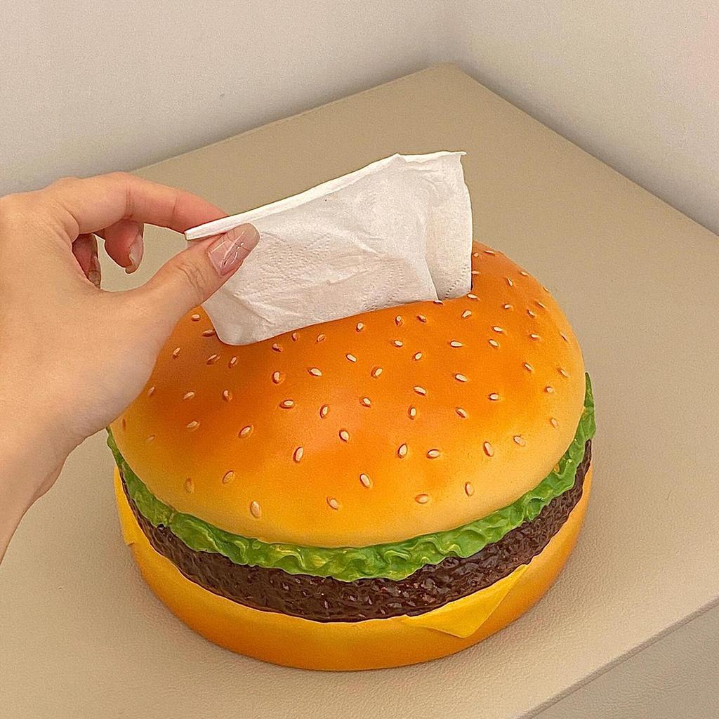 Hamburger Tissue Box Creative American Retro Living Room Tissue Box Home Fun Decoration Ornaments Napkin Holder